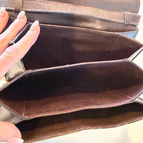 Fendi Brown Leather Logo Interior with Gold Stamp - Picture 5 of 11